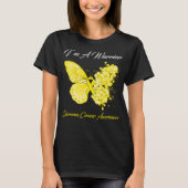 Butterfly I'm a Warrior Sarcoma Cancer Awareness T-shirt (Voorkant)