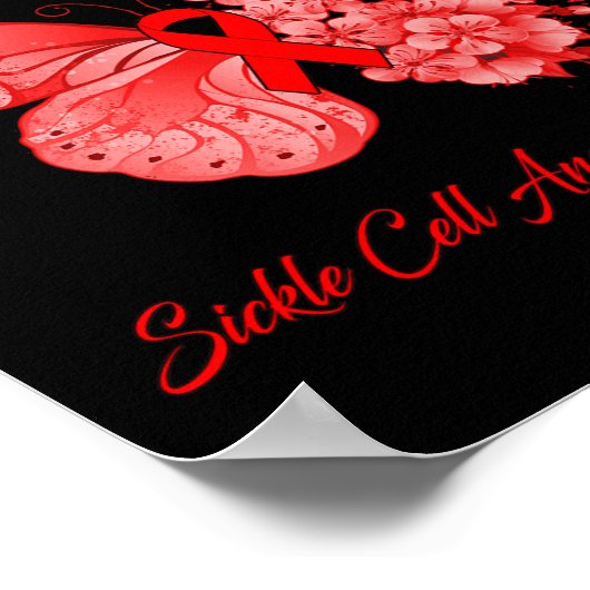 Butterfly I'm a Warrior Sickle Cell Anemia Awarene Poster (Hoek)