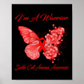Butterfly I'm a Warrior Sickle Cell Anemia Awarene Poster (Voorkant)