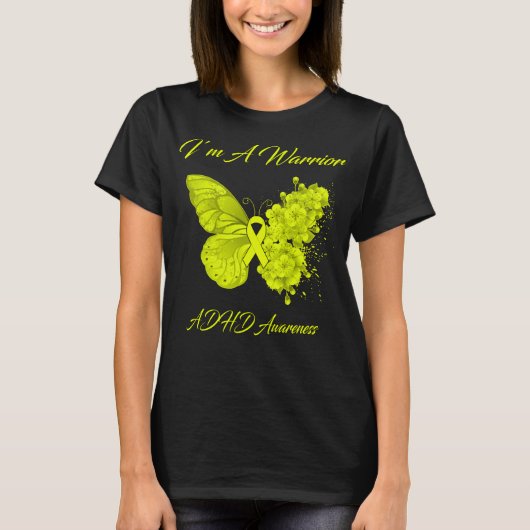 Butterfly I'm Warrior ADHD Awareness T-shirt (Voorkant)