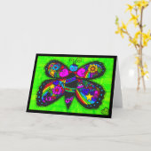 Butterfly in a Green Sky Kaart (Gele Bloem)