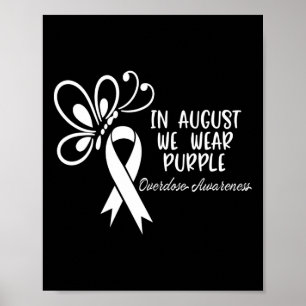 Butterfly In augustus Draag we Paarse overdosis AW Poster