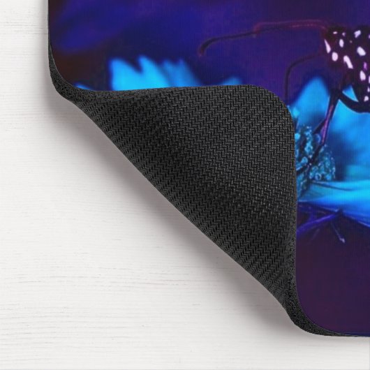 Butterfly in Blue Light Mousepad Muismat (Hoek)