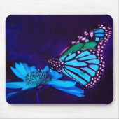 Butterfly in Blue Light Mousepad Muismat (Voorkant)