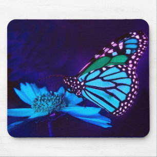 Butterfly in Blue Light Mousepad Muismat