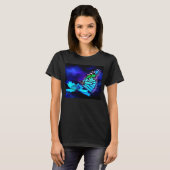 Butterfly in Blue Light T-Shirt (Voorkant volledig)
