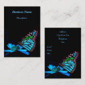 Butterfly in Blue Light - Verticaal Visitekaartje (Voorkant / Achterkant)