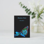 Butterfly in Blue Light - Verticaal Visitekaartje (Staand voorkant)