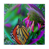 Butterfly in Bubble Natuur Abstracte Art Tile Tegeltje (Voorkant)