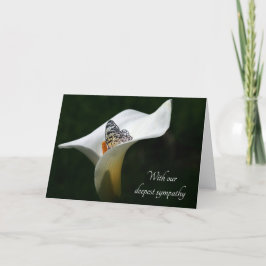 Butterfly in Calla Lily Sympathie Kaart