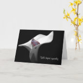 Butterfly in Calla Lily Sympathie Kaart (Gele Bloem)