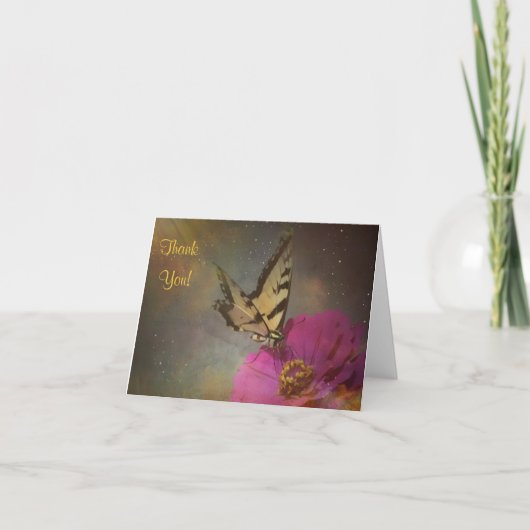 Butterfly in de tuin bedankkaart (Voorkant)