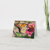 Butterfly in de tuin bedankkaart (Voorkant)