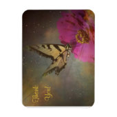 Butterfly in de tuin bedankt Magnet Magneet (Verticaal)