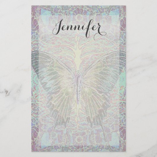 Butterfly in de tuin briefpapier (Voorkant)