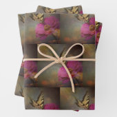 Butterfly in de tuin inpakpapier vel (In situ)