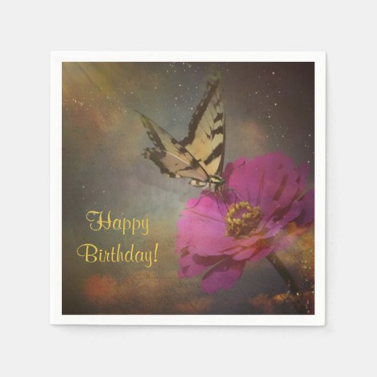 Butterfly in de tuin servet (Voorkant)