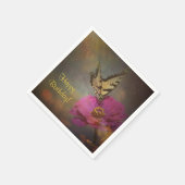 Butterfly in de tuin servet (Hoek)