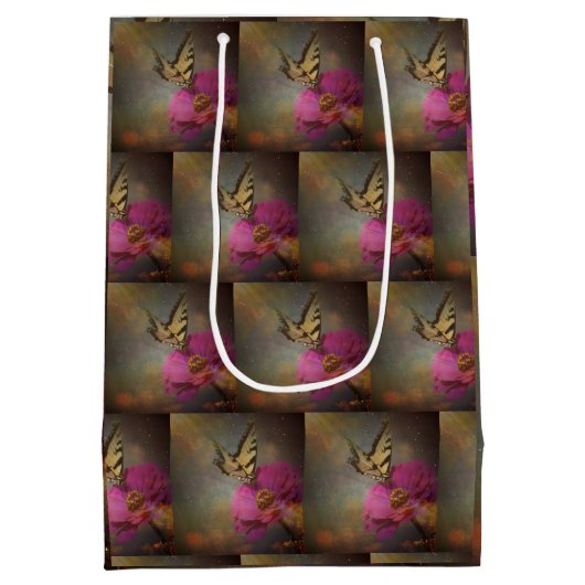 Butterfly in de tuinzak medium cadeauzakje (Achterkant)