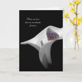 Butterfly in lelie voor sympathie kaart (Gele Bloem)