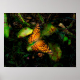 Butterfly in Radiance en Ggloed Edges Poster