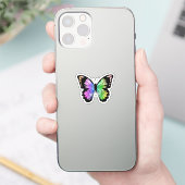 Butterfly in Rainbow Colours Sticker (Telefoon)