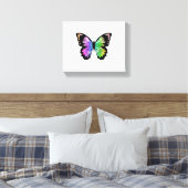 Butterfly in regenboogkleuren canvas afdruk (Insitu (Slaapkamer))