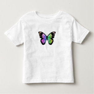 Butterfly in regenboogkleuren kinder shirts