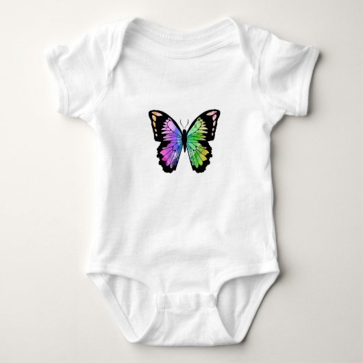Butterfly in regenboogkleuren romper (Voorkant)