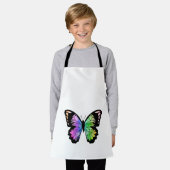 Butterfly in regenboogkleuren schort (Gedragen)