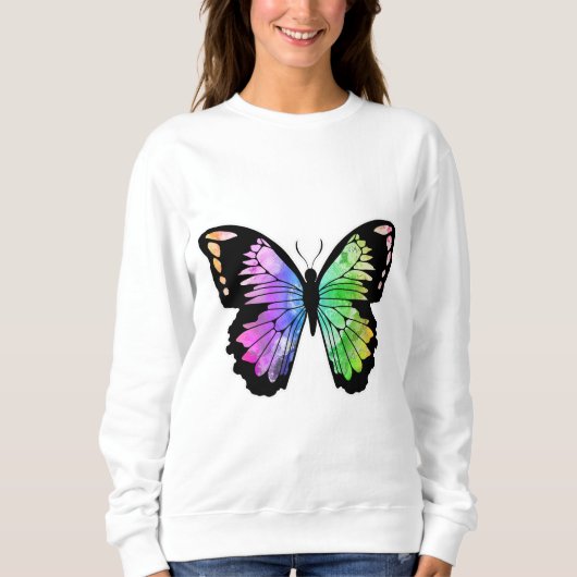 Butterfly in regenboogkleuren trui (Voorkant)
