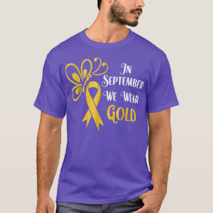 Butterfly in september Draag Gold Shirt Childhoo