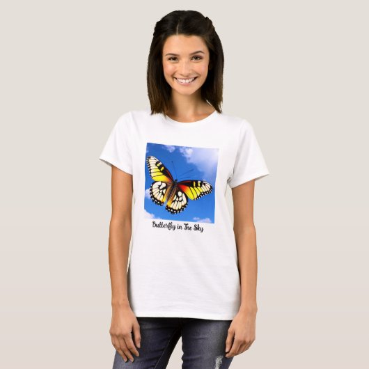 Butterfly in Sky T-Shirt (Voorkant volledig)