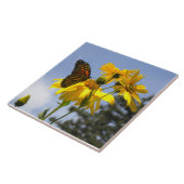 Butterfly in Sky tile Trivet Tegeltje (Zijkant)