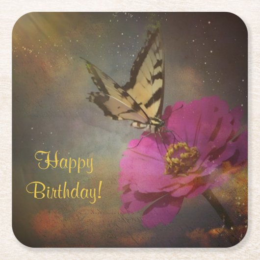 Butterfly in tuinpapier Onderzetters (Voorkant)