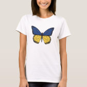 butterfly in ukrainian  colors t-shirt (Voorkant)