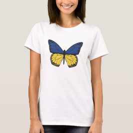 butterfly in ukrainian  colors t-shirt