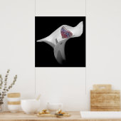 Butterfly in White Lily Poster (Keuken)