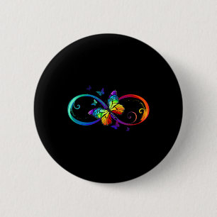 Butterfly Infinity Symbool Art Autisme Awareness N Ronde Button 5,7 Cm