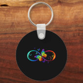 Butterfly Infinity Symbool Art Autisme Awareness N Sleutelhanger (Voorkant)