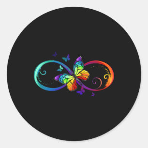 Butterfly Infinity Symbool Autisme Awareness Neuro Ronde Sticker