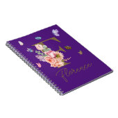 Butterfly Initiaal gepersonaliseerd tijdschrift Notitieboek (Rechterzijde)