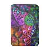 Butterfly Insect Abstracte Paarse Groen Roze Sinaa Badmat (Voorkant Verticaal)