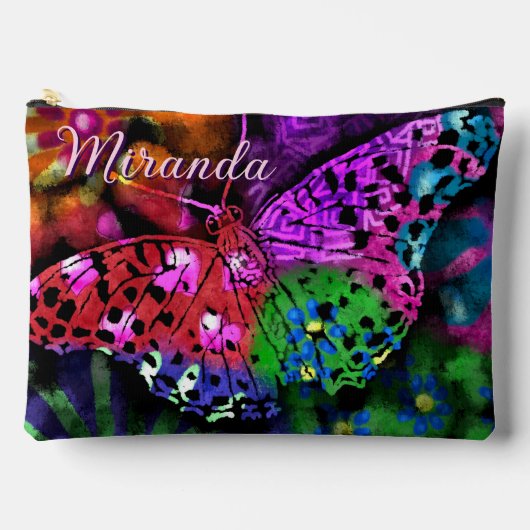 Butterfly Insect Abstracte Paarse Groen Roze Sinaa Etui (Voorkant)