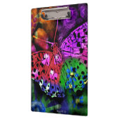 Butterfly Insect Abstracte Paarse Groen Roze Sinaa Klembord (Links)