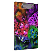 Butterfly Insect Abstracte Paarse Groen Roze Sinaa Klembord (Rechts)