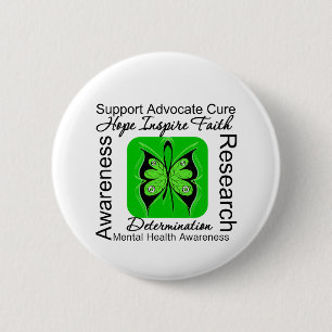 Butterfly-inspiratie - Mental Health Awareness Ronde Button 5,7 Cm