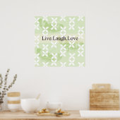 Butterfly Inspirations Live Laugh Love Poster (Keuken)