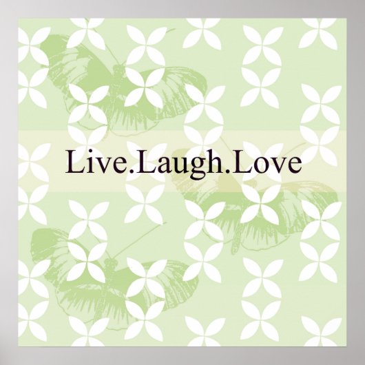 Butterfly Inspirations Live Laugh Love Poster (Voorkant)