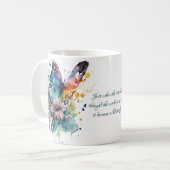 Butterfly Inspirerend Aanmoediging Citaat Koffiemok (Voorkant links)